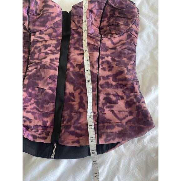 Y2K Bebe Corset Bustier Fairy Goth Cropped Lace Trim Top M - Picture 6 of 8